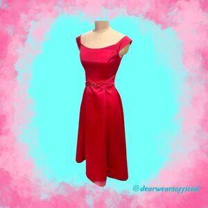 Vintage Jessica McClintock Pink Off Shoulder Gown